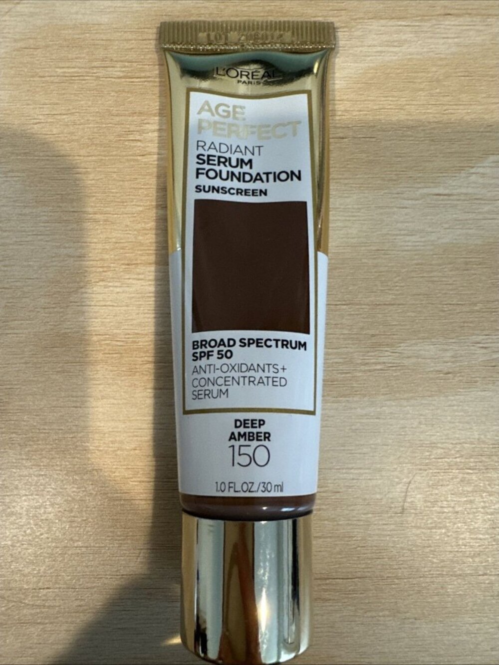 Loreal Age Perfect Radiant Serum Foundation 150 Deep Amber SPF 50